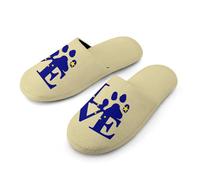 Alaska Gray Wolf Paw Slippers Women Winter Warm Cotton Hotel Slippers Anti-Slip Bedroom Slip-Ons Shoes 38-39_（7-8）