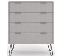 Alaska Grey 4 Drawer Chest with Hairpin Legs