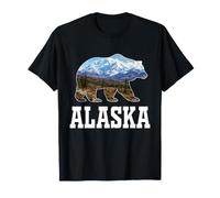 Alaska Grizzly Bear Denali Mountain Nature Landscape Graphic T-Shirt