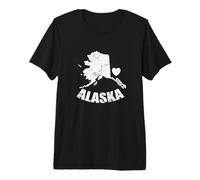 Alaska Heart State USA America Premium T-Shirt