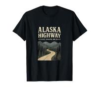 Alaska Highway Scenic Route Or Bust Vintage Road Trip Design T-Shirt