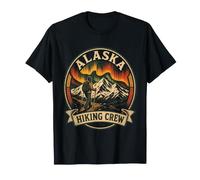 Alaska Hiking Crew Hiker Squad Matching Group Gift Retro T-Shirt