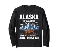 Alaska is Calling and I Must Go Alaskan Bear Long Sleeve T-Shirt