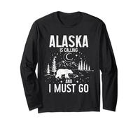 Alaska is Calling and I Must Go Vintage Souvenir Long Sleeve T-Shirt
