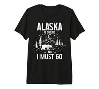 Alaska is Calling and I Must Go Vintage Souvenir Premium T-Shirt
