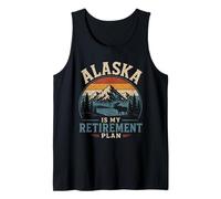 Alaska is My Retirement Plan Vintage Mountain Moose Tank Top
