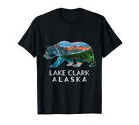 Alaska Lake Clark Bear Beautiful Lake & Mountain Scene T-Shirt