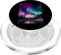 Alaska Landscape Aurora Borealis Northern Lights Vacay Merch PopSockets PopGrip for MagSafe
