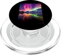 Alaska Landscape Aurora Borealis Northern Lights Vacay Merch PopSockets PopGrip for MagSafe