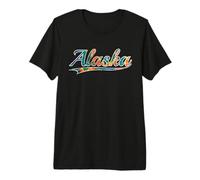 Alaska Last Frontier Northern Wilderness Tie Dye Vintage Premium T-Shirt