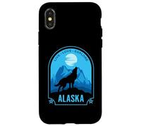 Alaska Live Love Explore Howling Wolf Design Case for iPhone X/XS