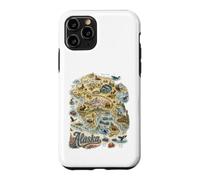 Alaska Map AK USA Icon, Anchorage, Mc Kinley, Homer Case for iPhone 11 Pro