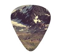 Alaska Mountains 12 Pcs Guitar Picks, 0.46mm/0.71mm/0.96mm Thickness, Guitar Plectrum With Storage Case For Acoustic-Electric Guitar Ukulele Bass