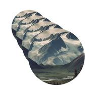 Alaska Mountains Car Air Fresheners Cards Set of 4 Pieces,Long-Lasting Car Aromatherapy Tablets Hanging Scented Cards for Wardrobe Bathroom Rearview Mirror Hanging Ornament