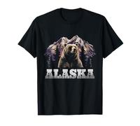 Alaska Mountains Forest Graphic Hunting Bear Hunter For Men T-Shirt