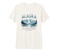 Alaska Mountains Lake Beautiful Nature Premium T-Shirt
