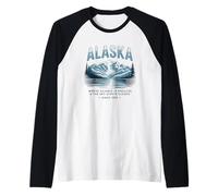 Alaska Mountains Lake Beautiful Nature Raglan Baseball Tee