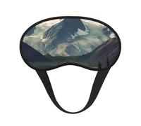 Alaska Mountains Sleep Mask for Side Sleeper Soft Breathable Sleeping Eye Mask Blackout Silk Eye Sleep Shade Cover with Elastic Strap Night Blindfold for Women Men Travel Nap