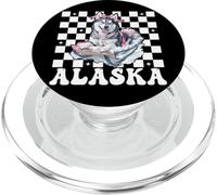 Alaska Mushing Sled Dog Girl Mom Pink Coquette Bow PopSockets PopGrip for MagSafe