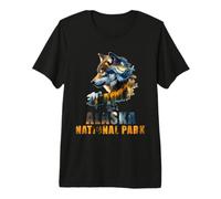 Alaska National Park Alaskan Wolf Mountain Hike Premium T-Shirt