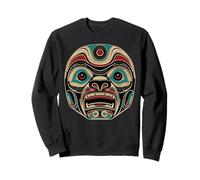 Alaska Native American Art Style Tlingit Eagle Tribal Bear 3 Sweatshirt