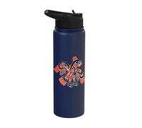 Alaska Native American Art Tlingit Haida Eagle Tribal Stainless Steel Insulated Water Bottle