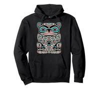 Alaska Native American Indian Art Style Totem Spirit Bear 2 Pullover Hoodie