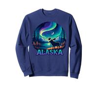 Alaska Northern Lights Aurora Viewing Alaska Vacation Moose Sweatshirt