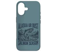 Alaska or Bust Salmon Season Fishing Angler Adventure Case for iPhone 17