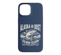 Alaska or Bust Salmon Season Fishing Angler Cool Adventure Case for iPhone 15