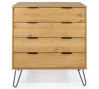 Alaska Pine 4 Drawer Chest with Hairpin Legs