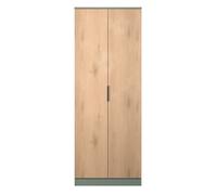 Alaska Ready Assembled 2 Door Wardrobe in Slat Effect & Reed Green - Welcome Furniture | TJ Hughes