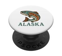 Alaska Salmon Fishing Native American Indigenous Tlingit Art PopSockets Adhesive PopGrip