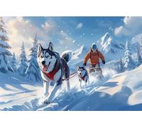 Alaska Sled Dog Jigsaw Puzzles for Adults and Educational Games Colorful Puzzles for Home Decoration_300pcs