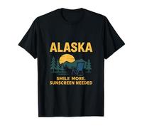 Alaska Smile More Sunscreen Needed Northern Sunrise Design T-Shirt