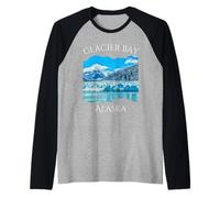 Alaska Souvenir of Glacier Bay Iconic Alaskan Landscape Ice Raglan Baseball Tee