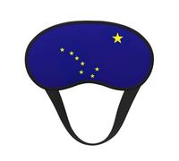 Alaska State Flag Blocking Light Mask Sleep Aid, Comfortable Blackout Sleep Mask for Travel Yoga, Soft Eye Cover