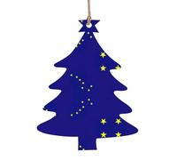 Alaska State Flag Christmas Wooden Ornaments Christmas Tree Hanging Decoration Xmas Home Party Festive Decor