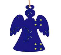 Alaska State Flag Christmas Wooden Ornaments Christmas Tree Hanging Decoration Xmas Home Party Festive Decor
