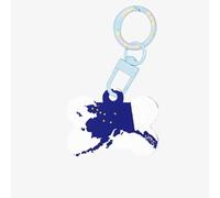 Alaska State Flag Map Print Acrylic Dog Bone Ornament, Thick DIY Pet Ornament, Name Tag, Holiday for Pet Lovers, Dog Gift