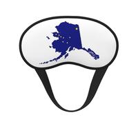 Alaska State Flag Map Print Adjustable Eye Cover for Sleeping, Comfortable, Pressure-Free and Breathable Sleeping Masks