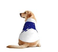 Alaska State Flag Map Print Dog Shirts for Pet, Soft Breathable Vest Lightweight Stretchy Pet T-Shirt for Medium Dog