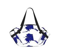 Alaska State Flag Map Print Foldable Camping Bag Duffle Bag Waterproof Travel Bag Camping Mattress For Outdoor Park Beach