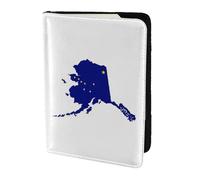 Alaska state Flag Map print Passport Cover, Passport Holder Cover Wallet Passport Wallet Case for Cards and Documents