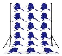 Alaska State Flag Map Print Photo Studio Background 5x7ft Soft Photo Backdrop Curtain For Studio Content Creator Equipment
