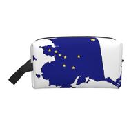 Alaska State Flag Map Print Toiletry Bag for Men Travel Toiletry Bag, Spacious Capacity Cosmetic Bag for Women