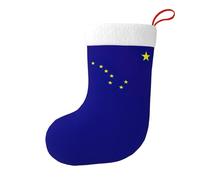 Alaska State Flag Print Christmas Stocking, Fireplace Hanging Ornament Christmas Holiday Party Decoration