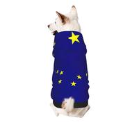 Alaska State Flag Print Dog Hoodie Sweatshirt For Small Dogs, Warm, Soft And Breathable Pet Clothes, Easy To Wear Jumper For Winter And Fall Warm