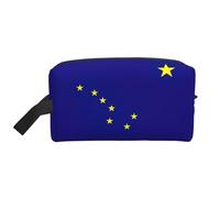 Alaska state flag print Fashionable Travel Storage Bag, Portable Toiletry Bag Large Capacity Organizer