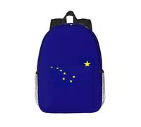 Alaska State Flag Print Functionality Backpack Comfortable School Travel Hiking Fishing Outdoor Activities